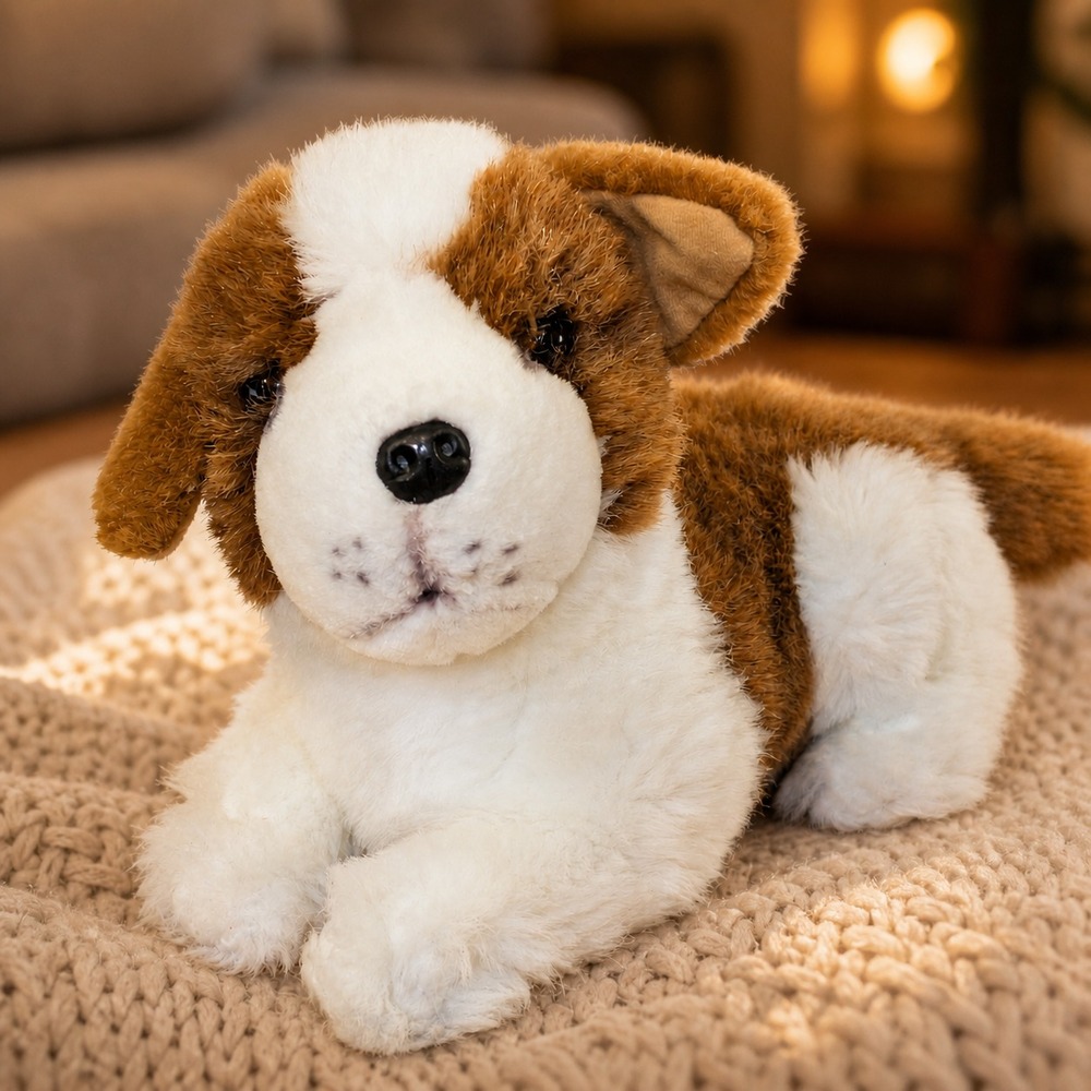 Vintage E&J Classic Beagle Puppy Plush 13" Realistic Stuffed Dog Prima